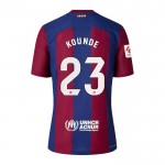 Günstige Fußballtrikots FC Barcelona Kounde 23 Kinder Heimtrikot 2023-24 Kurzarm